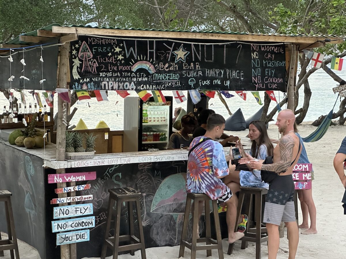 Bar Selling Magic Mushrooms in Gili Trawangan, Indonesia