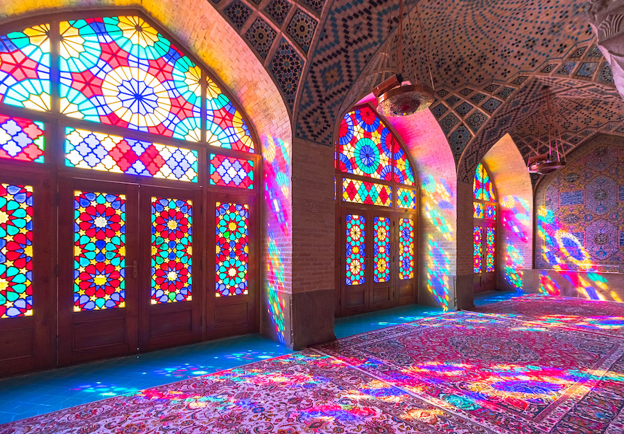 Nasir al-Mulk Mosque in Shiraz, Iran aka Pink Mosque