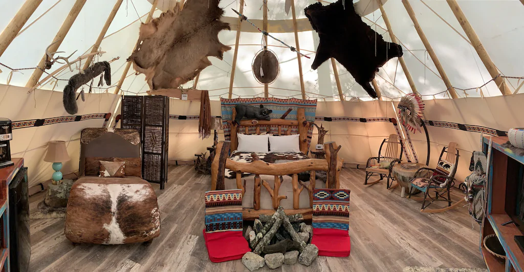 Beautiful Lakota Luxury Tipi Glamping
