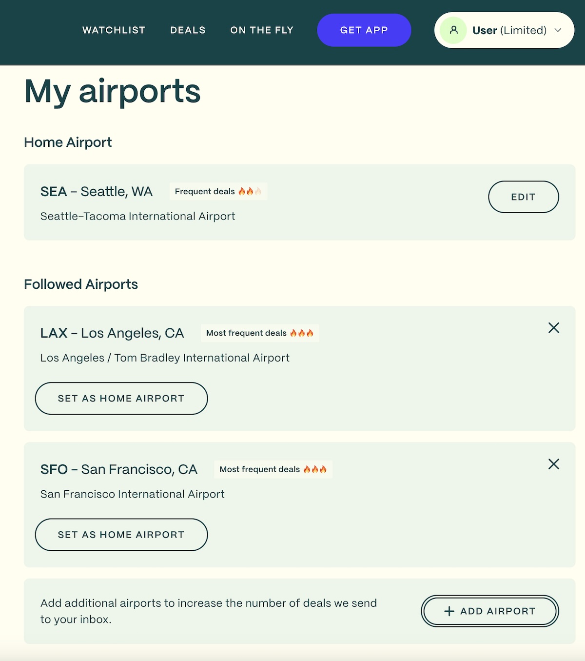 My airports