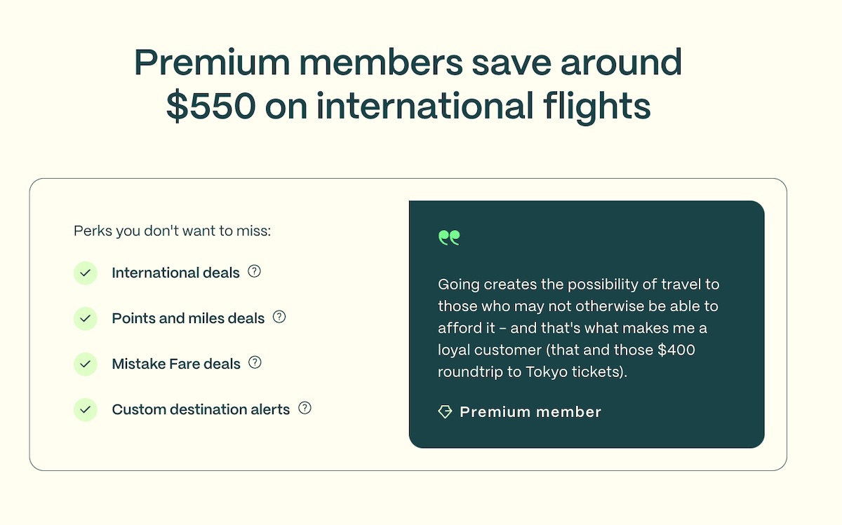 Premium Membership Going.com