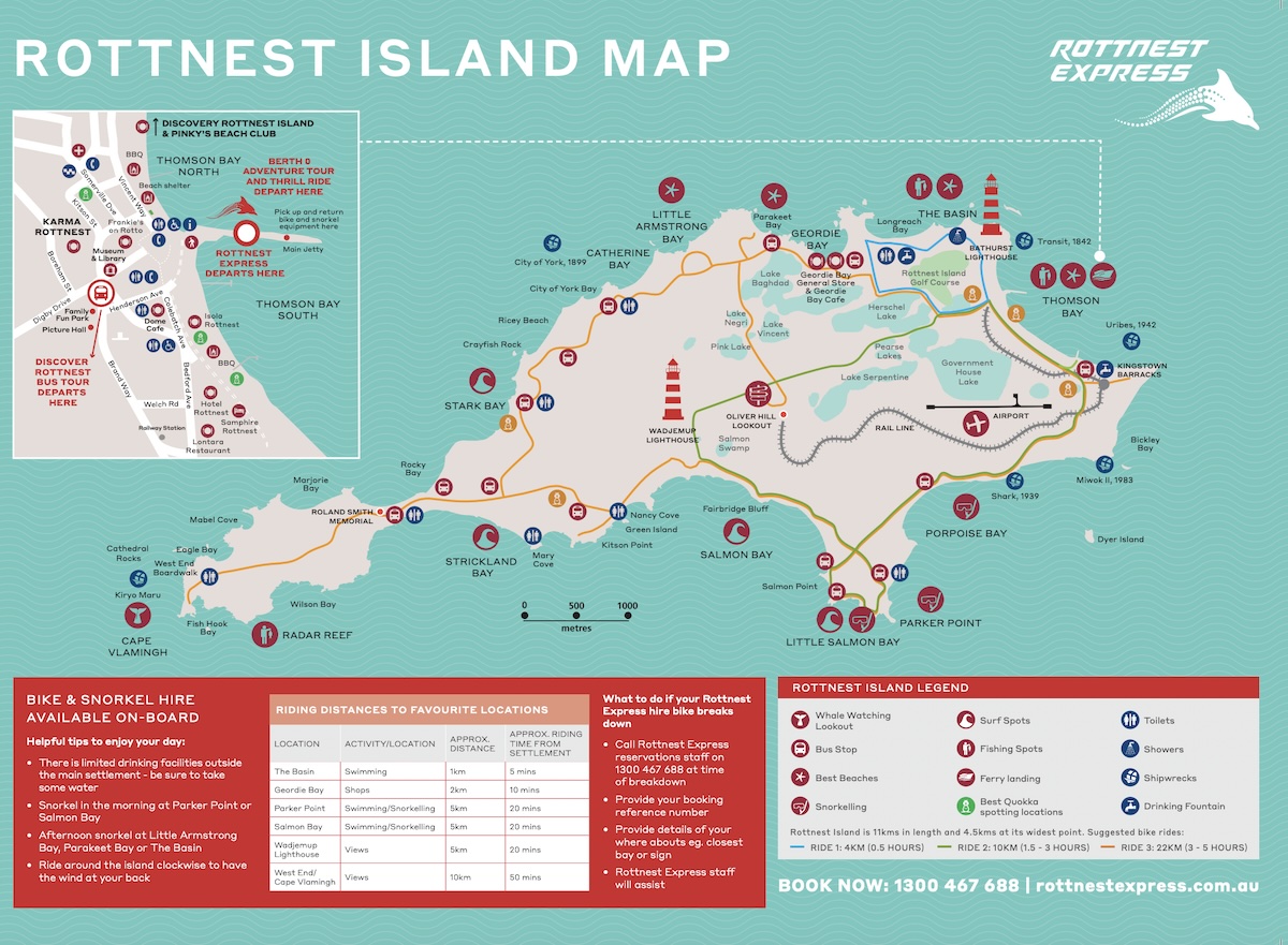 Rottnest Island Map